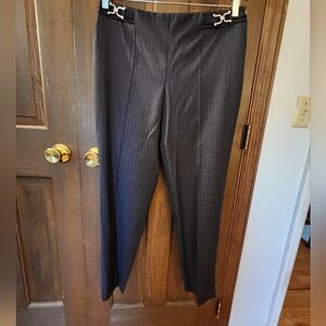 Women's HUGO BOss Black Pinstripe Pants virgin wool size 8